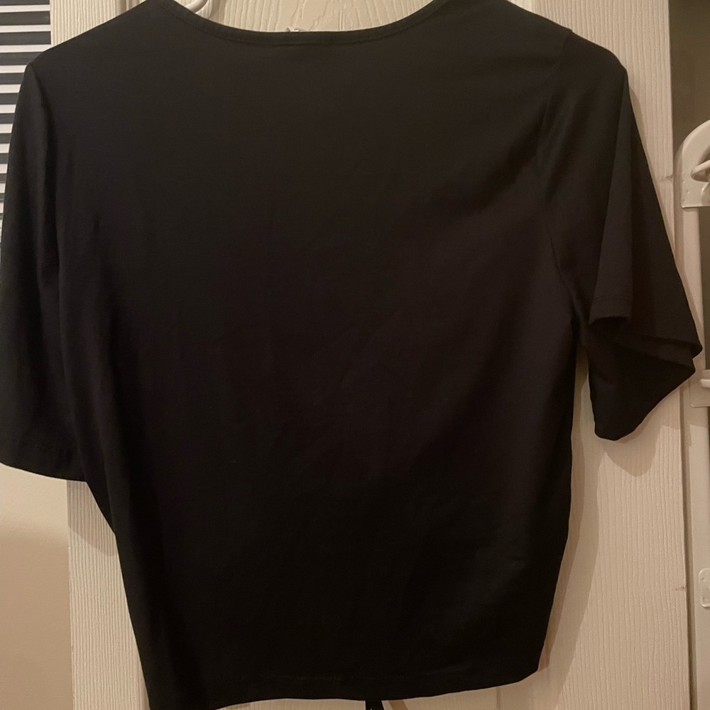 Black Rushed Top - Picture 2 of 3